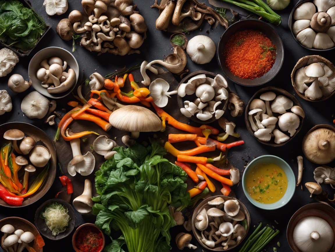 Chinese curry met paddenstoelen en rijst